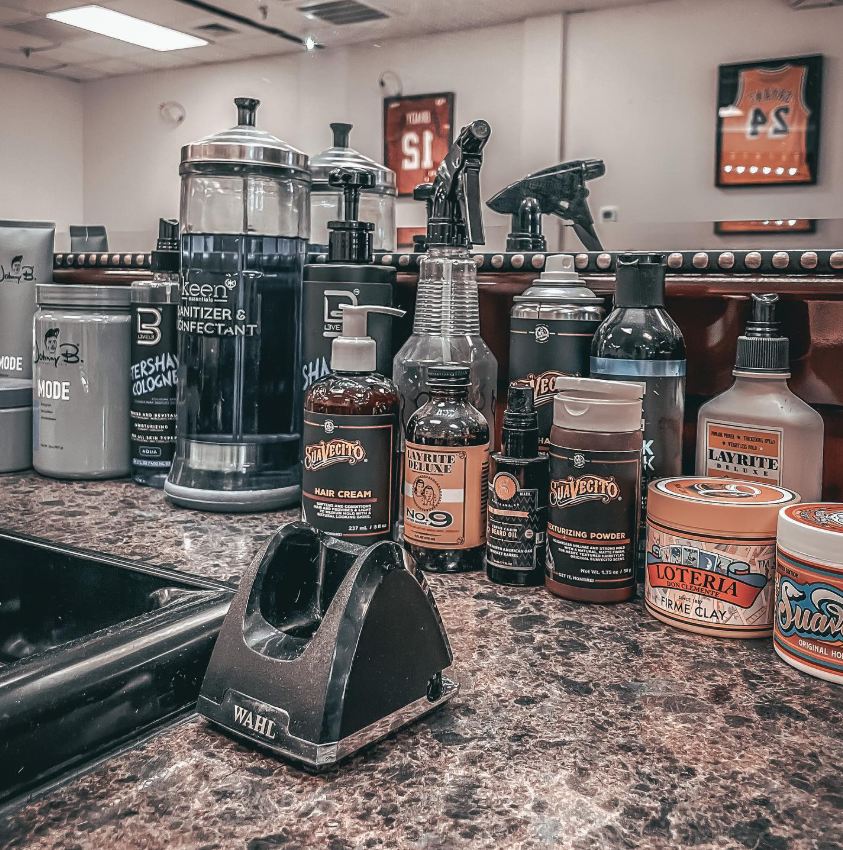 barber clipperson shelf